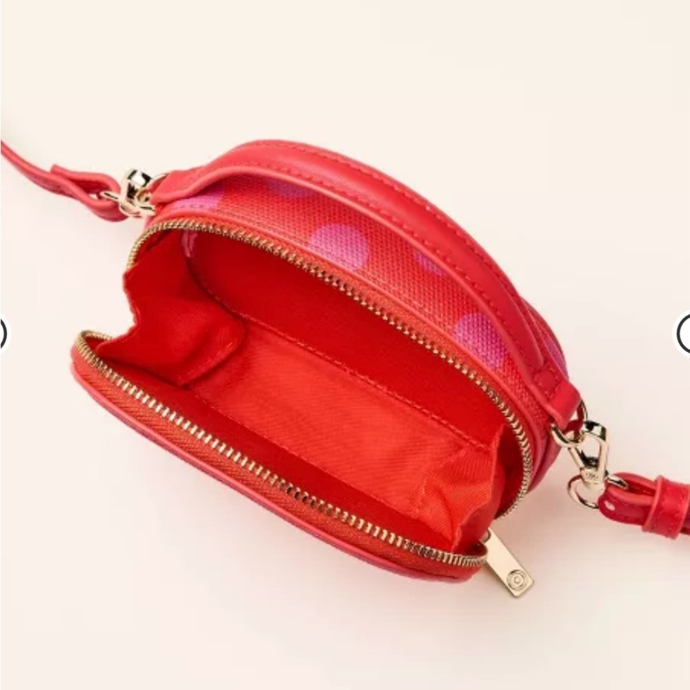 NWT! Kate Spade x Target Red Pink Polka Dot Mini Crossbody Bag Sold Out - Picture 3 of 5